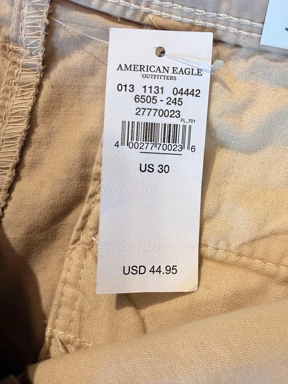 AMERICAN EAGLE Guys’ Khaki Cotton Shorts